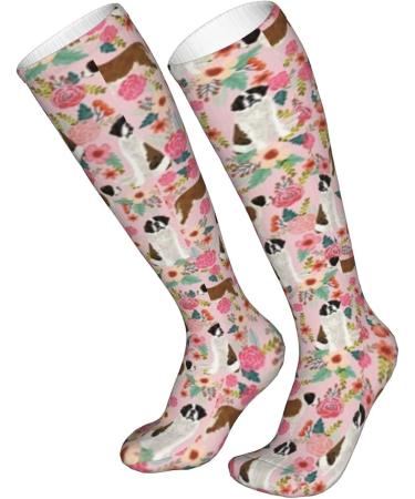 Bernhardiner Compression Socks for Dogs - Floral Patterns for Men & Women | 15 20 mmHg Circulation Support for Running & Cycling - Buy Online on GoSupps.com