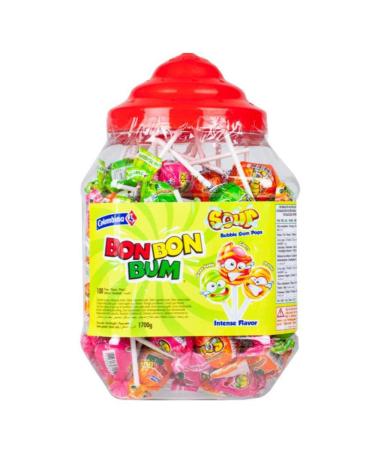 Bon Bon Bum Sour Lollypops Jar 100 Count Box of 1-Fd