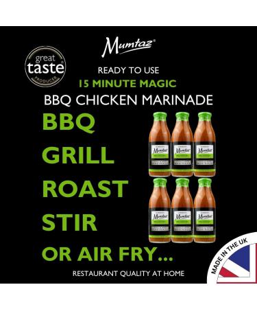 Mumtaz BBQ CHICKEN Marinade Sauce - Pack of 6x500g 15 Minute Magic Marinade Medium Spiced BBQ-Grill-Roast-Stir or Air fry All Natural Ingredients Gluten Free Vegan Friendly. - Buy Online on GoSupps.com