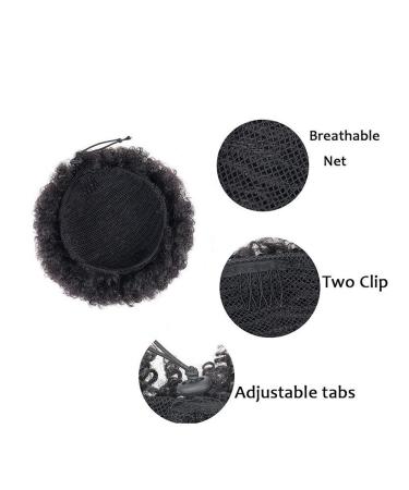 Afro Puff Drawstring Ponytail - Synthetic Curly Hair Extension | Natural Look (Black) - Buy Online on GoSupps.com