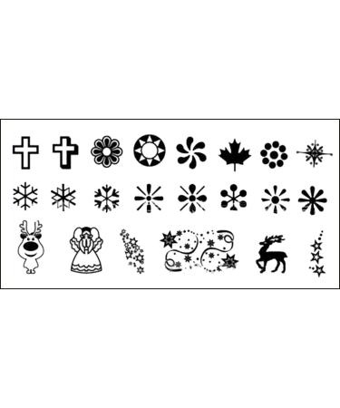 Stamping stencil plate Christmas X-mas frost flower Santa Claus XLR08 nail art nail design