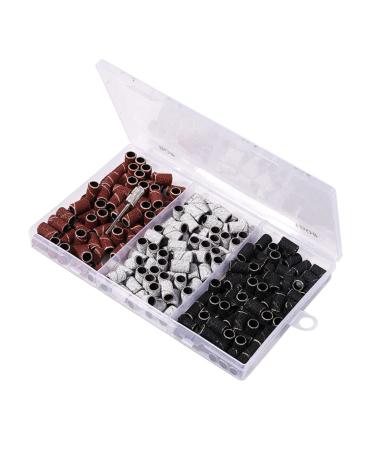 Healeved 1 Box Boxed Manicure Circle Nail Art Sanding Bands Nail Bits Hair Scrunchie Chiffon Acrylic Nails Sanding Tool Electrical Tools White Gel Polisher Resin Abrasive Cloth Advanced 1.27x0.8cm Assorted Color