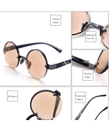 TZUFA Large Round Frame Reading Glasses - Lightweight Full Frame Metal Eyeglasses with Spring Hinge - 2.50x - White - Buy Online on GoSupps.com