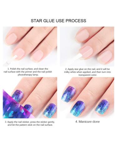 Ownest Galaxy Star Nail Foil Glue - 2 Pack Adhesive for Nail Transfer Tips - DIY Manicure Art - 15ml - Buy Online on GoSupps.com