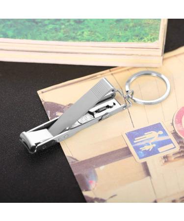 Stainless Steel Ultra-Thin Foldable Hand Toe Nail Clippers Cutter with Keychain Cutter Trimmer Silver Tool Key RingDeft Processed - Buy Online on GoSupps.com