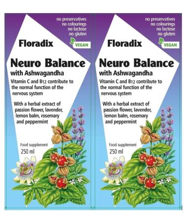 Tudor Floradiix Neuro Balance with Ashwagandha 2 x 250 ml Total 500 ml