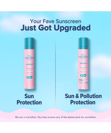 Aqualogica Radiance+ Niacinamide SPF 50 Sunscreen with PA+++ for UVA/B & Blue Light Protection | Sun & Device Screen Light Protector | Lightweight & Fragrance-Free | 1.76 Oz/50g - Buy Online on GoSupps.com