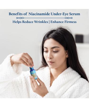 Blue Nectar Dark Circles Under Eye Serum with Plant Based Niacinamide from Potato (1Fl Oz) Paired with Manjistha Vitamin C Face Serum for Anti Wrinkle & Skin Firming (1FlOz) - Buy Online on GoSupps.com
