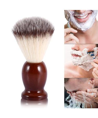 Gientan Shaving Brush - Professional Beard & Face Cleaning Tool with Nylon Hair & Wooden Handle - Ideal for Barbers & At Home Use - Buy Online on GoSupps.com
