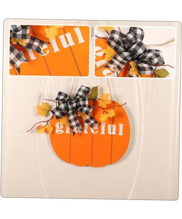 STOBAZA Leaf Pendant Pumpkin Garland Wall Craft Front Decoration Adornment Decor Wreath Door Wooden Maple - Buy Online on GoSupps.com