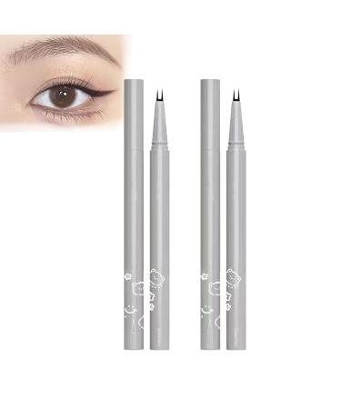 PARWENE Double Tip Lower Eyelash Pencil  Waterproof Liquid Eyeliner (Black+Black)