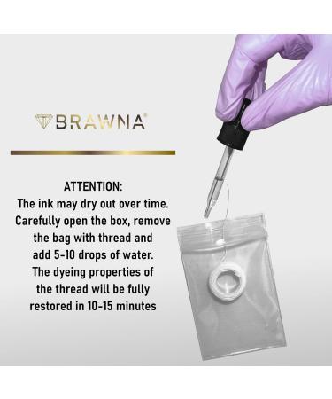 White 12M Brow Mapping String for Precise Eyebrow Measuring - PMU Kit Essential - Microblading Supplies - Pre-Inked Thread 1 Count - Buy Online on GoSupps.com