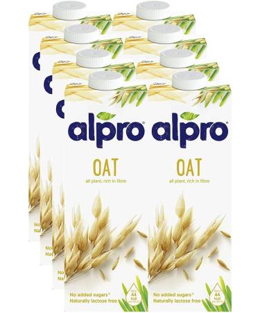 Alpro Oat Plant-Based Long Life Drink Vegan & Dairy Free 1L (Pack of 8) & Almond Plant-Based Long Life Drink Vegan & Dairy Free 1L (Pack of 8) + Almond Plant-Based Drink - Buy Online on GoSupps.com