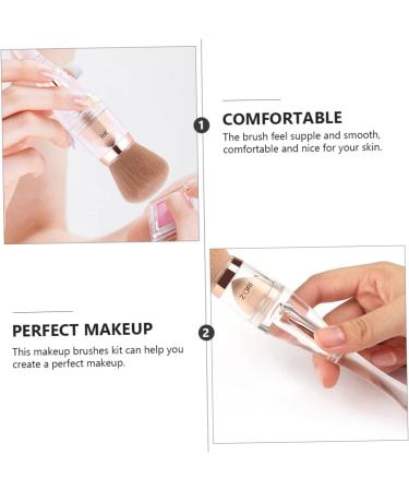Angoily 1 Set 3 in 1 Makeup Brush Blending Face Brush Portable Makeup Stippling Mineral Brush Foundation Brush Blusher Brush Make up Woman Eye Shadow Brush Artificial Fiber White - Buy Online on GoSupps.com