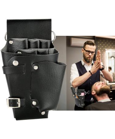 Multi-function Hairdressing Bag Portable Large Capacity PU Leather Tool Pouch Bag with Waist Belt for Barber Comb Scissor Kits