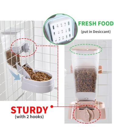 Oncpcare Rabbit Food and Water Bowls Set - Automatic Feeder with Lid for Small Animals - Blue - Buy Online on GoSupps.com