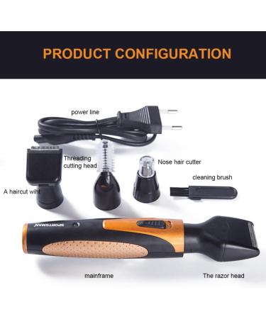 4 in 1 Nose Hair Trimmer - USB Rechargeable Facial Hair Shaver & Eyebrow Beard Remover for Men - Buy Online on GoSupps.com
