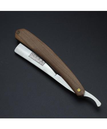 Men's Shaving Brush Razor with Box | Classic Wood Handle Barber Razor (Brown) - Premium Quality for Smooth Shaves - Buy Online on GoSupps.com