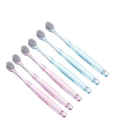 Hapinary 6 piece toothbrush oral care toothbrush cleaning toothbrush home toothbrush tooth cleaning brush classic toothbrush crystal toothbrush travel toothbrush adult toothbrush