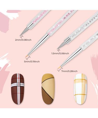 Makartt 5PCS Dual-End Nail Art Brush Set - Multifunctional Detail Brushes for Flowers, Leaves, and Gel Paint Designs - Buy Online on GoSupps.com