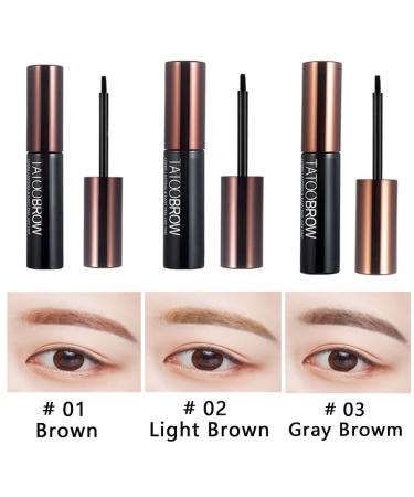 WENFENG 2 PCS Tattoo Peel Off Eyebrow Gel Tint - Semi Permanent 3 Days Long-Lasting Waterproof Brow Tint (101 Brown) - Buy Online on GoSupps.com