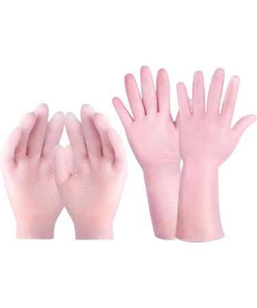 Silicone Gloves Moisturizing Gloves Overnight 2 Pairs Non-slip Palm Elastic Lotion Gloves Size Waterproof Gloves for Dry Hands Chapped Skin - Buy Online on GoSupps.com