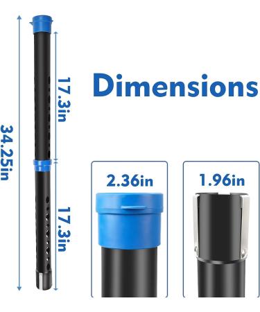 Melanther 34.25 Inch Aluminum Golf Ball Retriever - Holds 20 Balls - Golf Gift for Men and Women - Buy Online on GoSupps.com