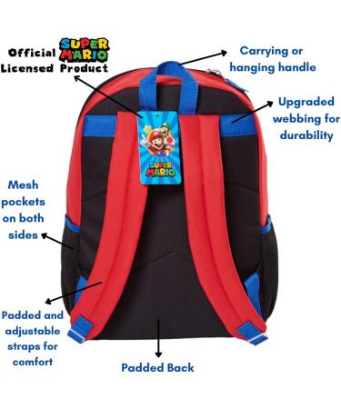 RALME Super Mario Backpack with Lunch Box Set - 16 inch for Boys & Girls | Value Bundle - Buy Online on GoSupps.com