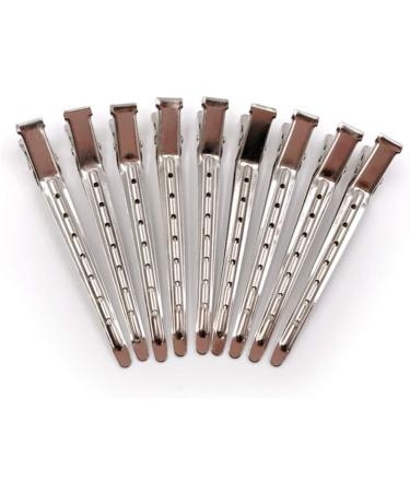 Minkissy 20pcs Styling Hair Clips Sectioning Clips Stainless Steel Salon Duckbill Clips Metal Alligator Hair Clips for Salon Barber Hairdressing Tool(Silver) - Buy Online on GoSupps.com