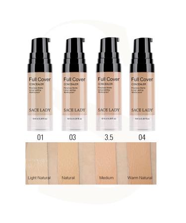 Waterproof Full Coverage Concealer & Primer Set for Flawless Makeup (0.2Fl Natural) - Buy Online on GoSupps.com