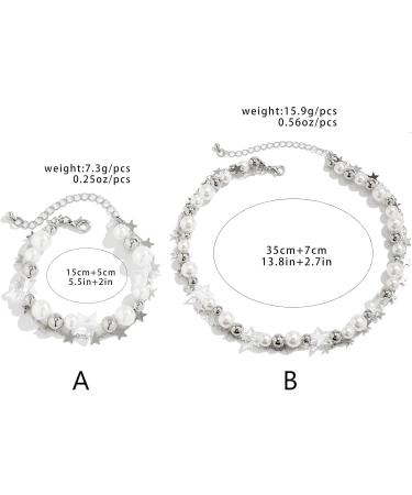 Vsilay Fifted Star Imitation Pearl Bracelets - Sweet & Cool Style Jewelry for Lovers | International Shipping - Buy Online on GoSupps.com