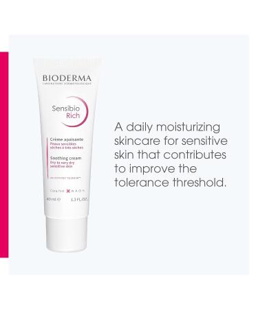 Bioderma SENSIBIO RICH Soothing Cream 40ml - Hydrating Facial Cream for Sensitive Skin - International Shipping - Buy Online on GoSupps.com