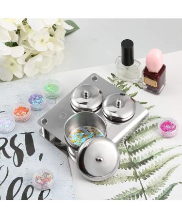 Manicure Container Liquid Powder Cup Crystal Tools Dispensing Container With Lid for Women cup - Buy Online on GoSupps.com