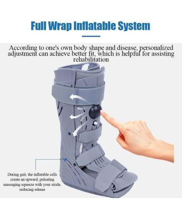 Ankle Fracture Boot Walker - Inflatable Semi-Rigid Support for Foot Pain Recovery & Stress Fractures - Large Size - Buy Online on GoSupps.com