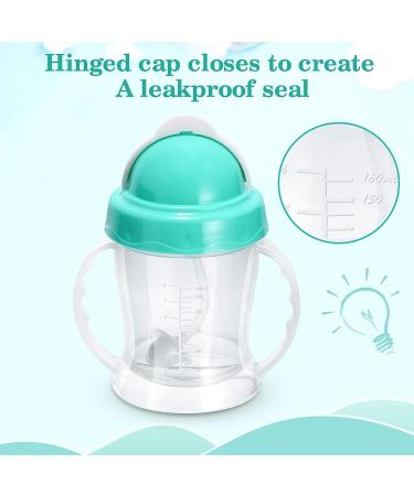 JOYWA Soft Spout Sippy Cup with Weighted Straw - Leak-proof, Spill-proof, Break-proof - 160ml Toddler Learner Cup for 6+ months (Green) - Buy Online on GoSupps.com