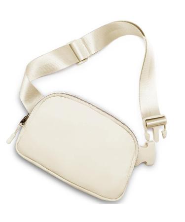 Joysoda Fanny Pack,Belt Bag,40 Inch Asjustable Strap Everywhere Belt Bag,for Women and Men Beige