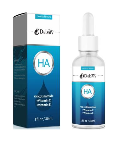 Hyaluronic Acid Serum for Face, Facial Moisturizer with Vitamin C Skincare Fades Wrinkles Repair Brightening Firming Hydrating for Skin Care (1Fl Oz) Hyaluronic Acid Serum (1 Oz/30 ml)