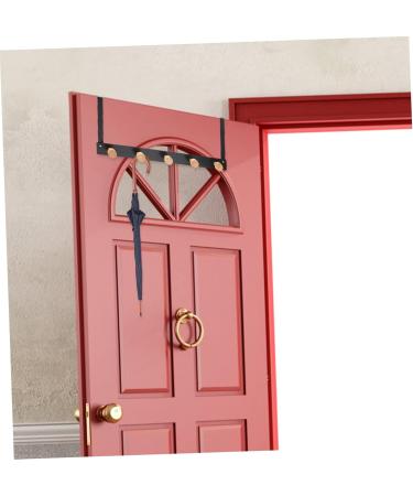 FELTECHELECTR Door Hook Coat Hangers Hat Hanger Towel Rack Hanging Organizer for Coat No Punching Metal Door 50X8cm Black - Buy Online on GoSupps.com
