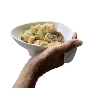 Adaptive Plates Spillproof Bowl with Handles Small Scoop Plates for Disabled Adults Eating Utensils for Disabled People Elderly Aids for Living Non Skid Spill Proof Bowl Melamine Dish Disabled Plates