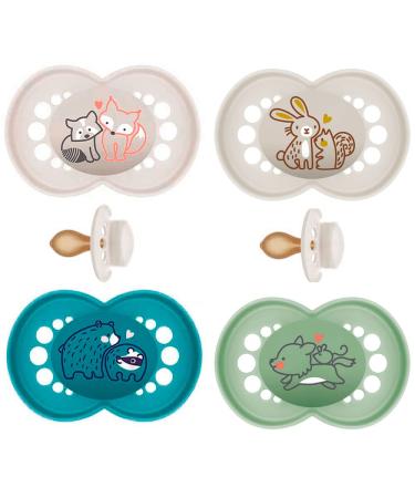 MAM Original LATEX Pacifier Set 16+ | City & Colour - 4 Pack with 2 Sterilization Transport Boxes - International Shipping Available - Buy Online on GoSupps.com