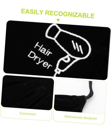 AUTSUPPL 2pcs Storage Bag Hair Wand Bag Organizer Bags for Travel Blow Dryer Organizer Gym Bag Black Velvet - Buy Online on GoSupps.com