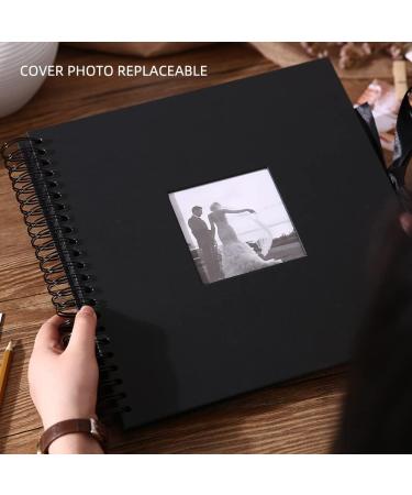 Black Kraft Paper Hardcover Scrapbook Album | 40 Black Pages | Anniversary Wedding Family Baby Vacation Memories - Buy Online on GoSupps.com