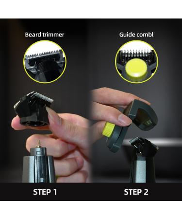 Premium Beard Trimmer & All-in-One Men's Grooming Shaver - Adjustable Electric Razor with Precision Dial & LCD Indicator - Buy Online on GoSupps.com