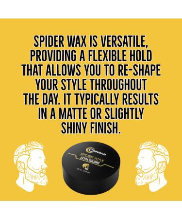 OMWAH Spider Hair Wax for Men - Strong Hold, Enhances Texture & Definition, Medium Shine - Flake-Free, Versatile Styling, Easy Washout - 100 ML - Buy Online on GoSupps.com
