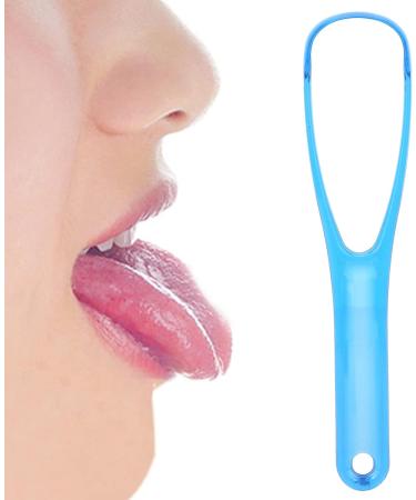 Portable Blue Tongue Scraper & Brush - Fresh Breath & Oral Health Essential - Buy Online on GoSupps.com