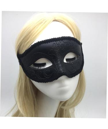 Black Costume Party Halloween Face Wedding Masquerade Halloween Clothing Dresses Black Costume Eye Blindfold Venice Men and Women - Buy Online on GoSupps.com