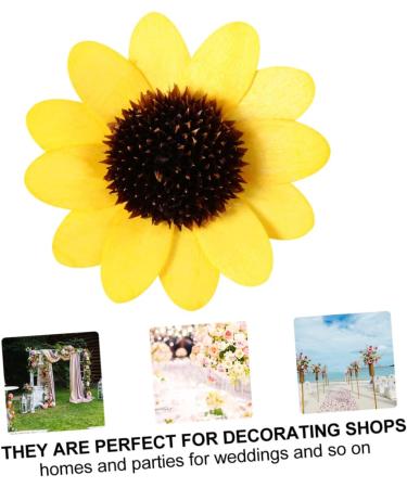 Alipis 10Pcs craft sunflowers flower head DIY garland sunflowers for crafts Ornament artificial flower headgear crafts Accessories decorate fabric sunflowers for crafts wedding Yellow 6x6cm - Buy Online on GoSupps.com
