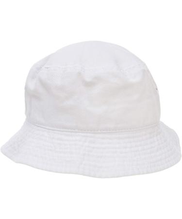 Bandana.com 100% Cotton Bucket Hat for Men Women Kids - White Summer Fishing Cap (L-XL) - Buy Online on GoSupps.com
