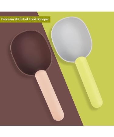 Yadream 2PCS Pet Food Scooper with Fashionable Handle - Multi-functional Plastic Scoop for Dogs, Cats & Pets - Buy Online on GoSupps.com