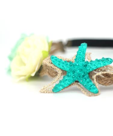 Starfish Shell Wave Headband - Boho Elastic Flowers Hair Accessory - Buy Online on GoSupps.com